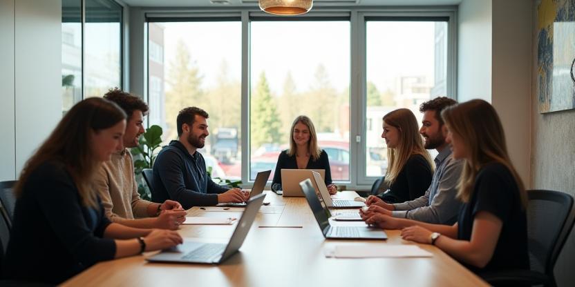 TulipTech team samenwerkend op kantoor Amsterdam